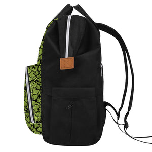 Green Hop Cone Pattern Print Diaper Bag