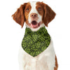 Green Hop Cone Pattern Print Dog Bandana