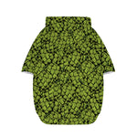 Green Hop Cone Pattern Print Dog Zip Up Hoodie