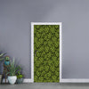 Green Hop Cone Pattern Print Door Sticker