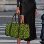 Green Hop Cone Pattern Print Duffle Bag