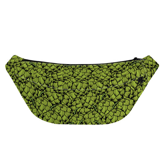 Green Hop Cone Pattern Print Fanny Pack