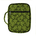 Green Hop Cone Pattern Print Front Pocket Bible Bag