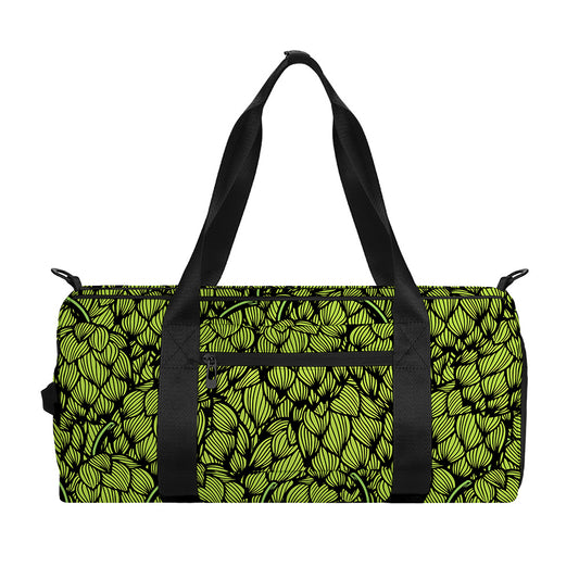 Green Hop Cone Pattern Print Gym Bag