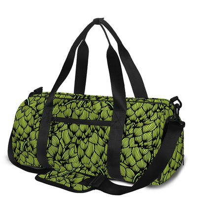 Green Hop Cone Pattern Print Gym Bag