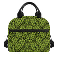 Green Hop Cone Pattern Print Insulated Lunch Bag