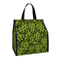 Green Hop Cone Pattern Print Insulated Lunch Tote