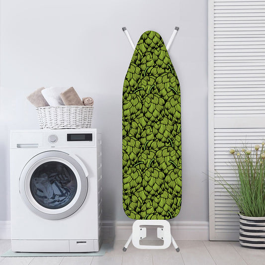Green Hop Cone Pattern Print Ironing Board Cover