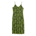 Green Hop Cone Pattern Print Jersey Midi Cami Dress
