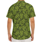 Green Hop Cone Pattern Print Men's Deep V-Neck Shirt