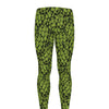 Green Hop Cone Pattern Print Men's leggings