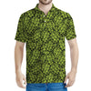 Green Hop Cone Pattern Print Men's Polo Shirt