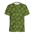 Green Hop Cone Pattern Print Men's Athletic T-Shirt