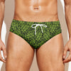 Green Hop Cone Pattern Print Men's Swim Briefs