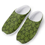 Green Hop Cone Pattern Print Mesh Casual Shoes