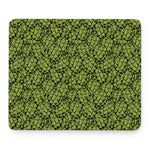 Green Hop Cone Pattern Print Mouse Pad