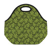 Green Hop Cone Pattern Print Neoprene Lunch Bag