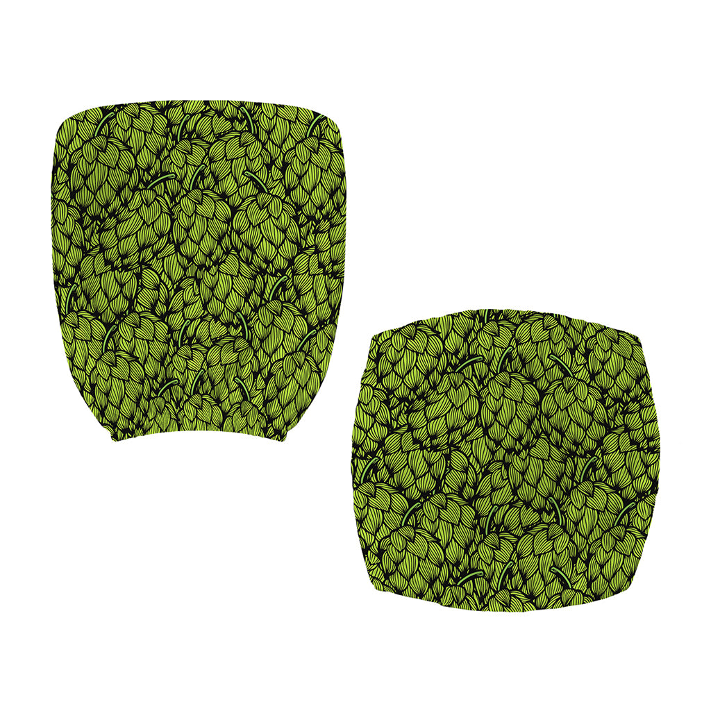Green Hop Cone Pattern Print Office Chair Cover