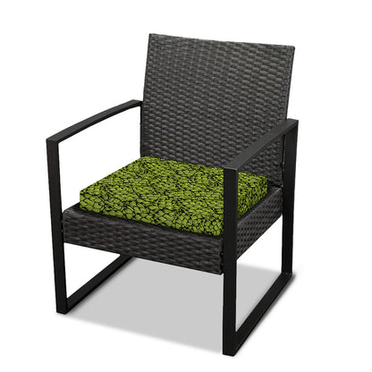 Green Hop Cone Pattern Print Outdoor Seat Cushion Cover