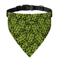 Green Hop Cone Pattern Print Over The Collar Dog Bandana