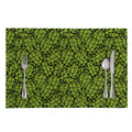 Green Hop Cone Pattern Print Placemat