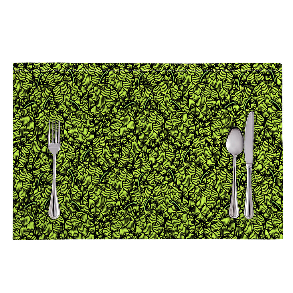 Green Hop Cone Pattern Print Placemat