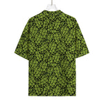 Green Hop Cone Pattern Print Rayon Hawaiian Shirt