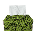 Green Hop Cone Pattern Print Rectangle Tissue Box Cover