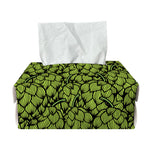 Green Hop Cone Pattern Print Rectangle Tissue Box Cover