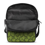 Green Hop Cone Pattern Print Rectangular Crossbody Bag