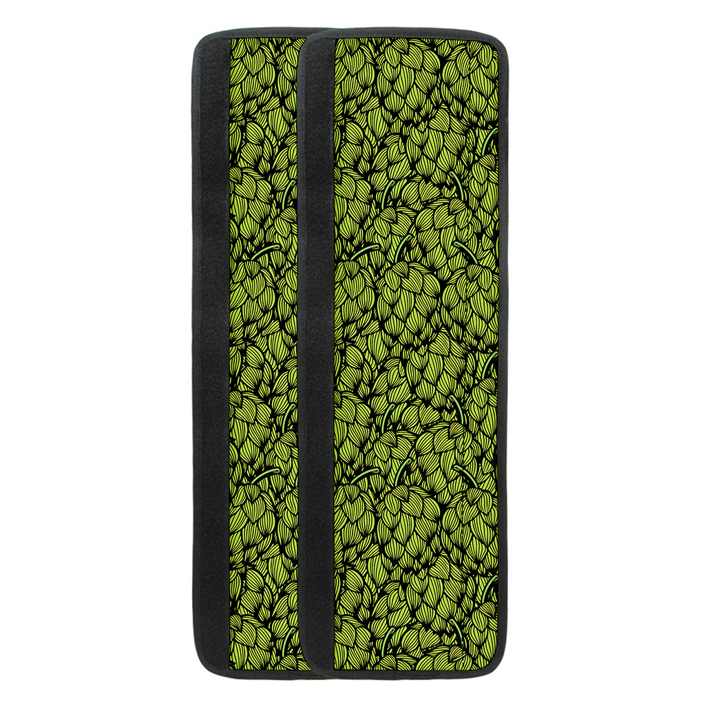 Green Hop Cone Pattern Print Refrigerator Handle Covers
