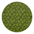 Green Hop Cone Pattern Print Round Blanket