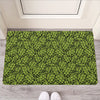 Green Hop Cone Pattern Print Rubber Doormat