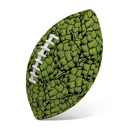 Green Hop Cone Pattern Print Rugby Ball