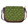 Green Hop Cone Pattern Print Saddle Bag