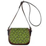 Green Hop Cone Pattern Print Saddle Bag