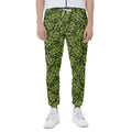 Green Hop Cone Pattern Print Joggers