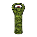 Green Hop Cone Pattern Print Single Neoprene Wine Tote