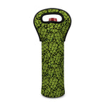 Green Hop Cone Pattern Print Single Neoprene Wine Tote