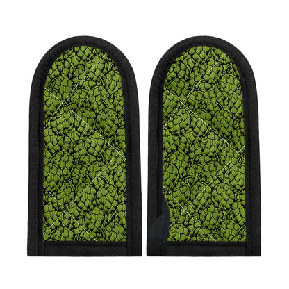 Green Hop Cone Pattern Print Skillet Handle Cover