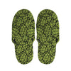 Green Hop Cone Pattern Print Slippers