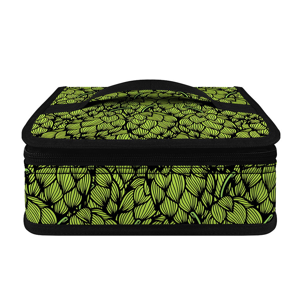Green Hop Cone Pattern Print Small Lunch Bag