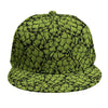 Green Hop Cone Pattern Print Snapback Cap