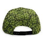 Green Hop Cone Pattern Print Snapback Cap