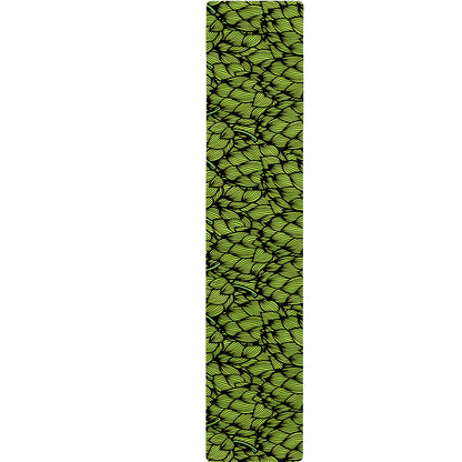 Green Hop Cone Pattern Print Table Runner