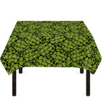 Green Hop Cone Pattern Print Tablecloth