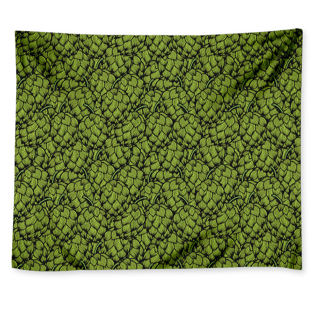 Green Hop Cone Pattern Print Tapestry