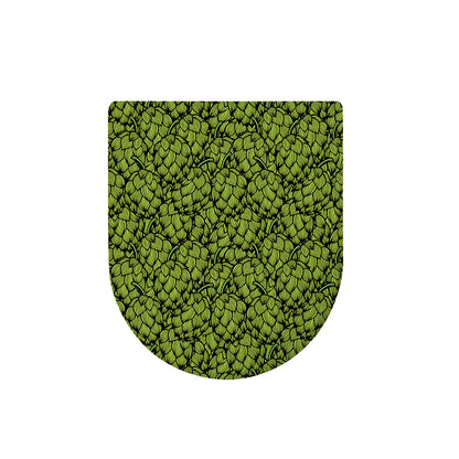 Green Hop Cone Pattern Print Toilet Lid Cover