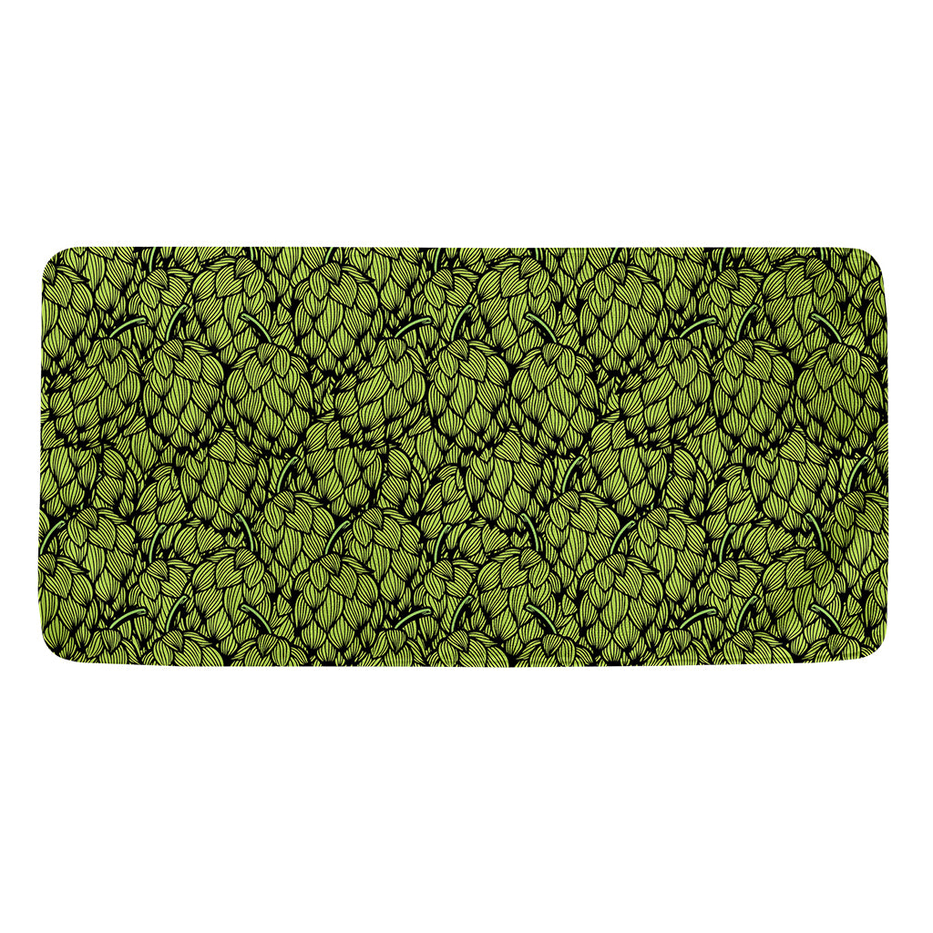 Green Hop Cone Pattern Print Towel