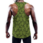 Green Hop Cone Pattern Print Training Tank Top